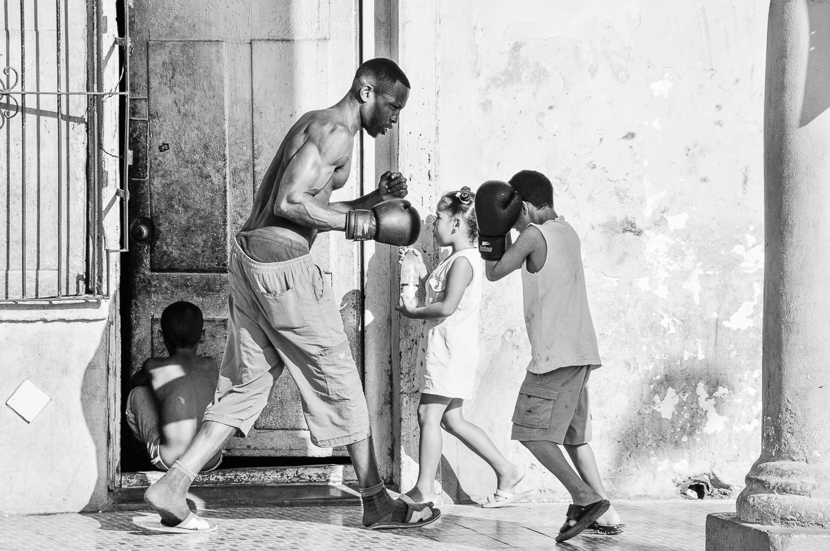 Strassenboxen, Cienfuegos, Cuba