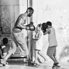 Strassenboxen, Cienfuegos, Cuba