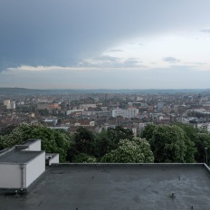 Blick vom Hotel Belvedere auf Cluj-Napoca (Klausenburg), Rumaenien