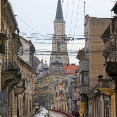 Blick auf die Michaelskirche in Cluj-Napoca (Klausenburg), Rumaenien