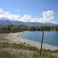 Strand von Ton am Issyk-Kul, Kirgistan