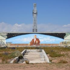 Manas Denkmal bei Kadzhi-Saj, Issyk-Kul, Kirgistan