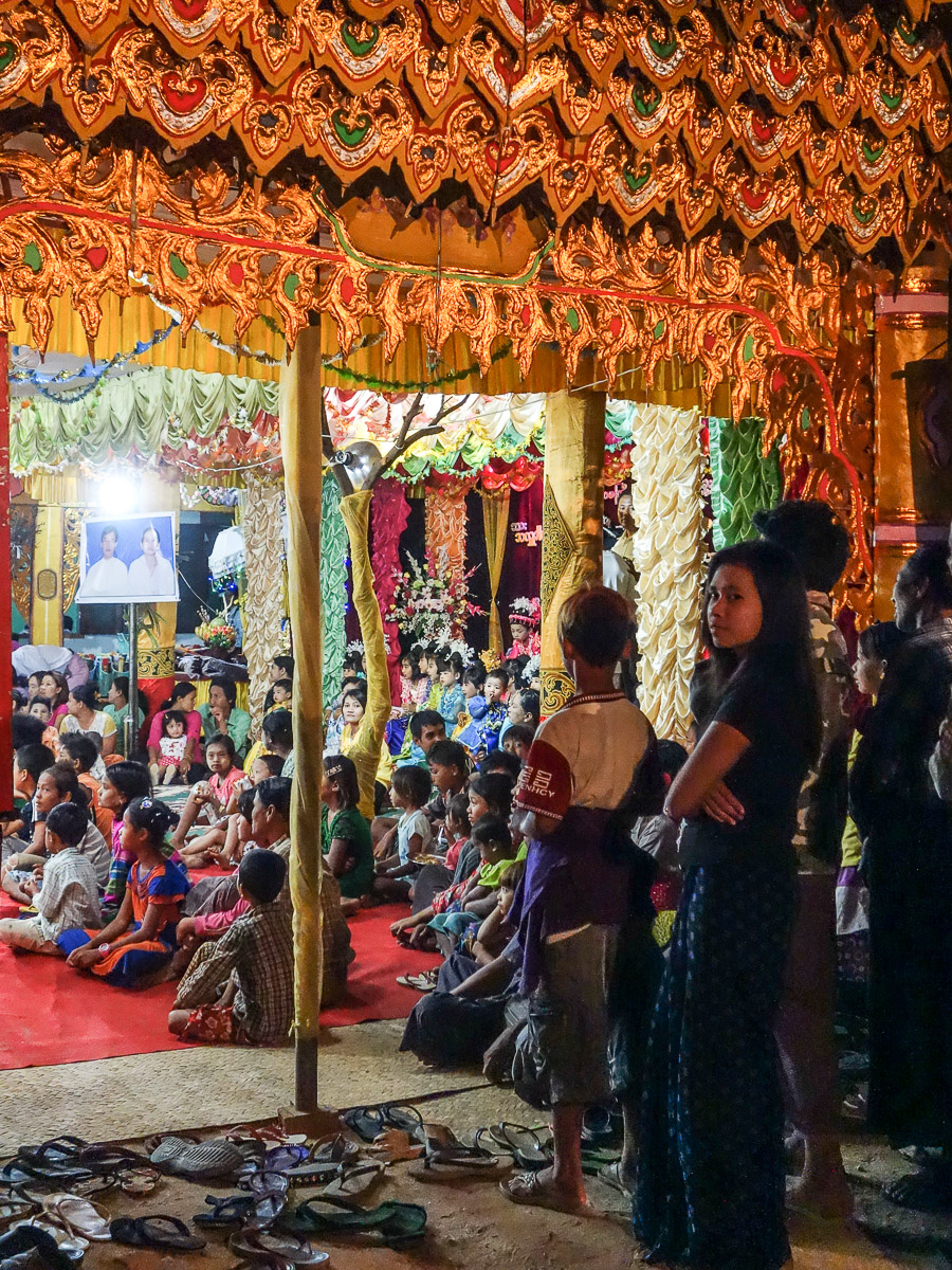 Myanmar, Bagan, novitiation ceremony “Shin Pyu ”