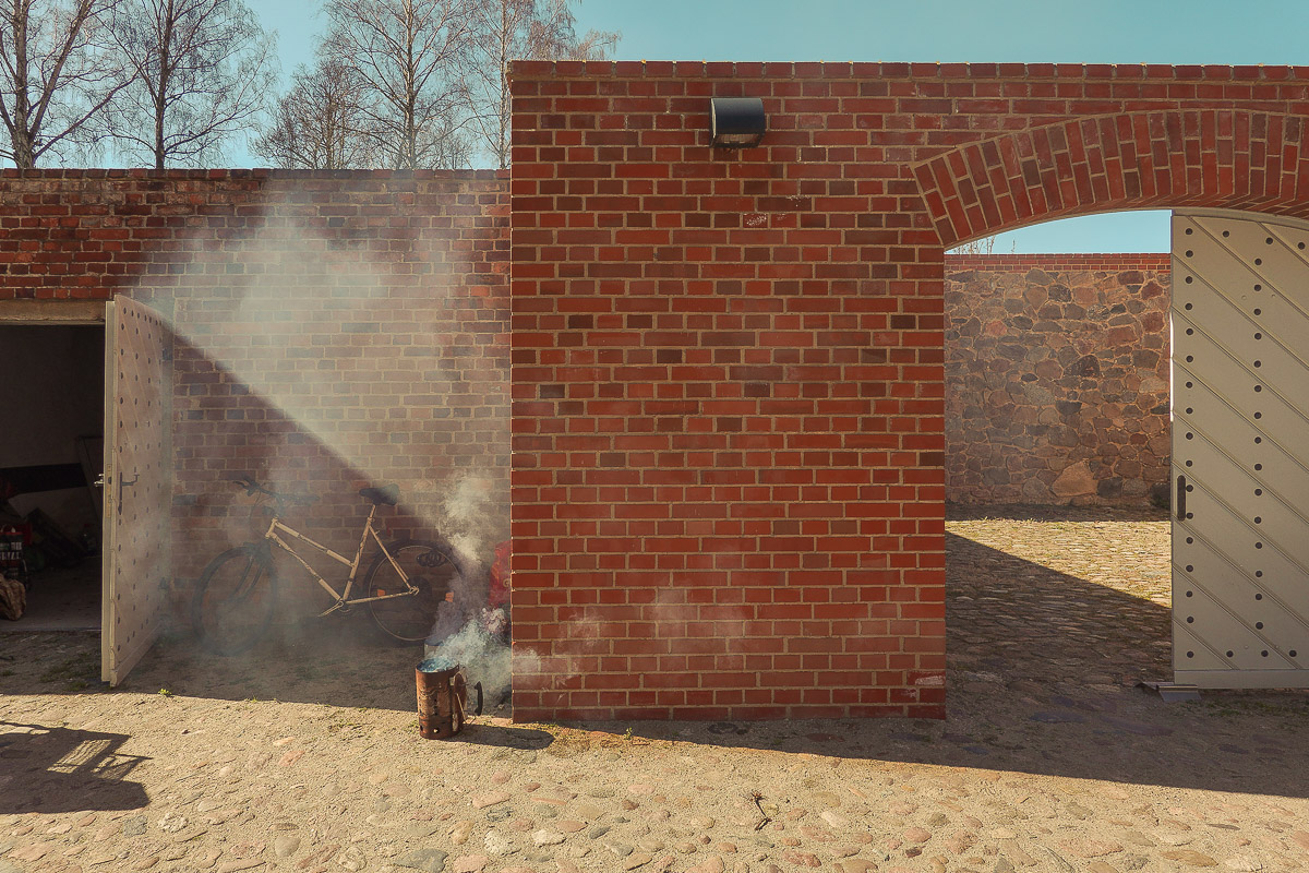 Grillvorbereitungen, Kloster Neuzelle